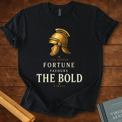 Fortune Favours the Bold – The Aeneid Premium Roman Literature T-Shirt