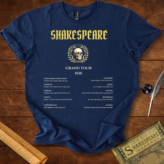 Shakespeare Grand Tour 1616 – Literary Gothic T-Shirt