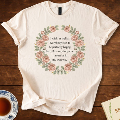 “In My Own Way” – Jane Austen Quote T-Shirt Natural