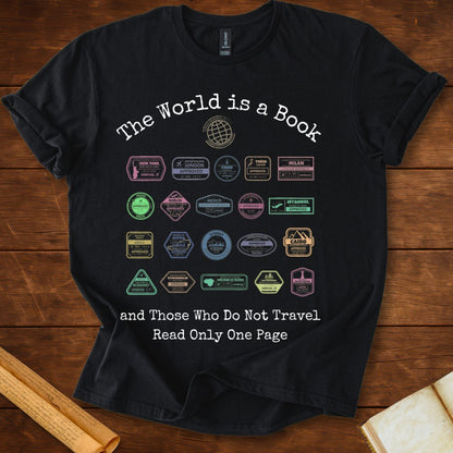 The World is a Book T-Shirt Black