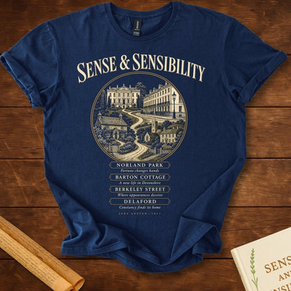 Sense and Sensibility Literary Locations T-Shirt