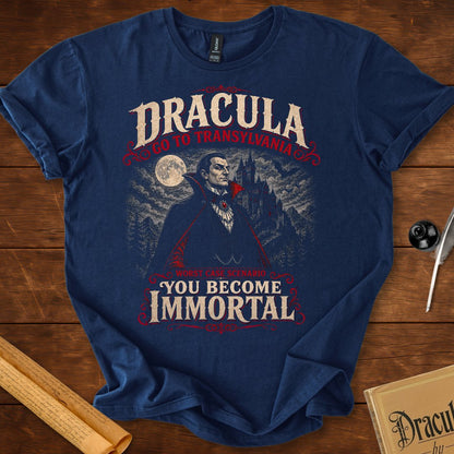 Dracula Transylvania Worst Case Funny T-Shirt Navy