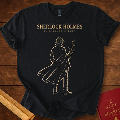 Sherlock Holmes 221B Baker Street Silhouette T-Shirt