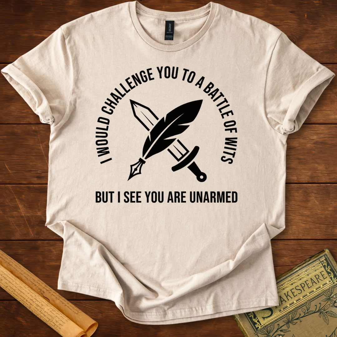 Battle of Wits Shakespeare Literary Wit T-Shirt
