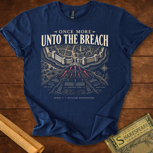 Once More Unto the Breach Battle Map Shakespeare T-Shirt