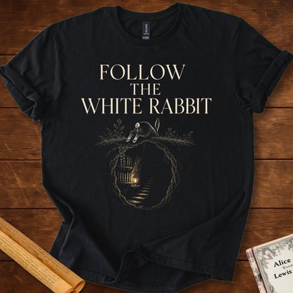 Follow The White Rabbit – Literary Adventure T-Shirt