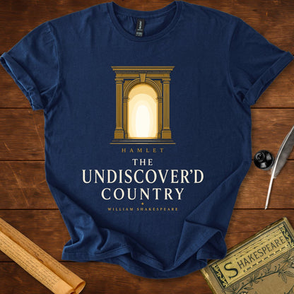 The Undiscovered Country | Hamlet Shakespeare Literary T-Shirt Navy