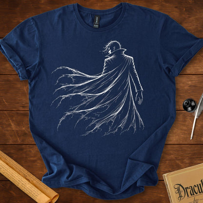 Dracula Silhouette – Lord of the Night T-Shirt Navy