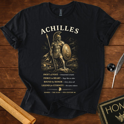 Achilles – Swift of Foot Literary Warrior Homer T-Shirt