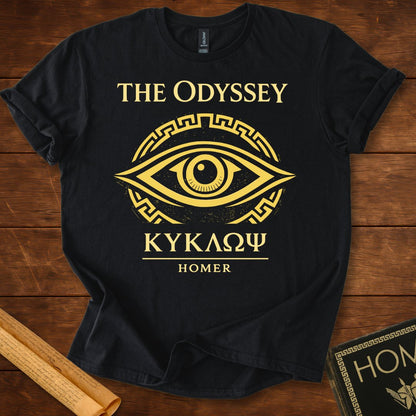 The Odyssey Cyclops Eye Greek Mythology T-Shirt Black