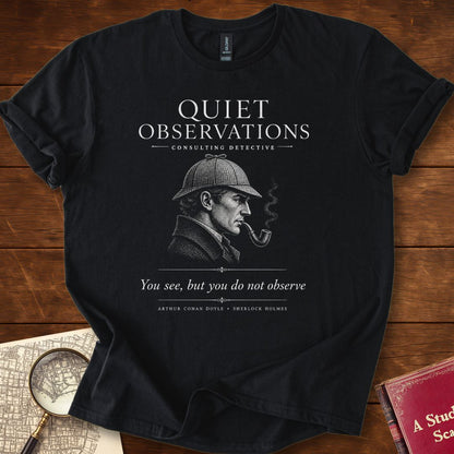 Sherlock Holmes - Quiet Observations T-Shirt Black