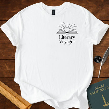 Literary Voyager – Minimal Reader T-Shirt