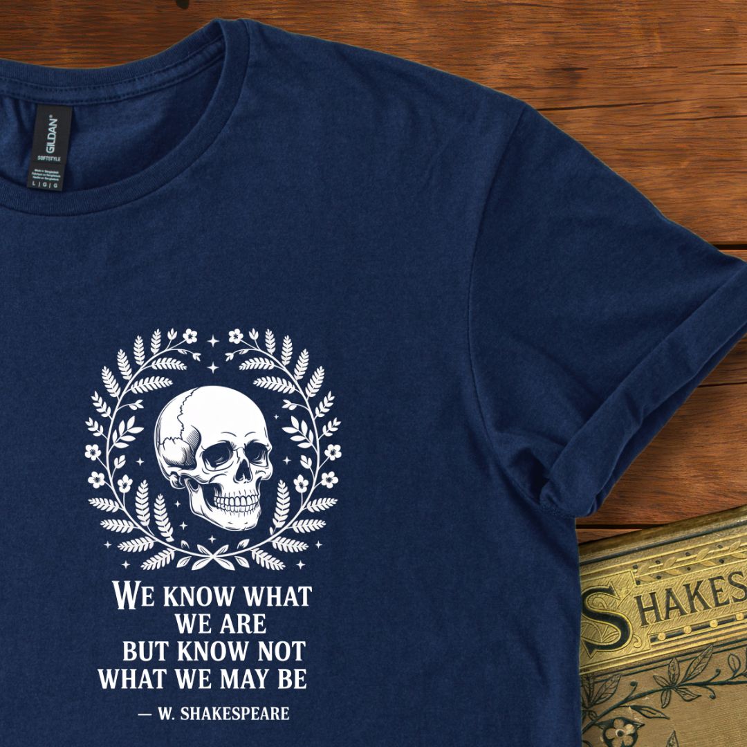 We Know What We Are Insignia Shakespeare T-Shirt