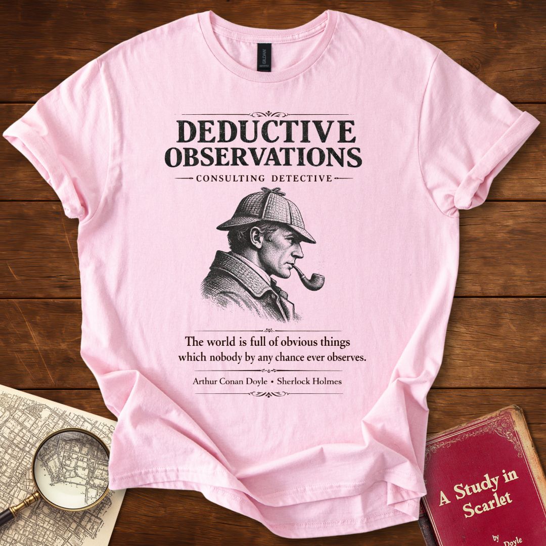 Deductive Observations (Newspaper Style) — Sherlock Holmes Literary T-Shirt