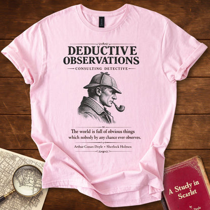 Deductive Observations (Newspaper Style) — Sherlock Holmes Literary T-Shirt