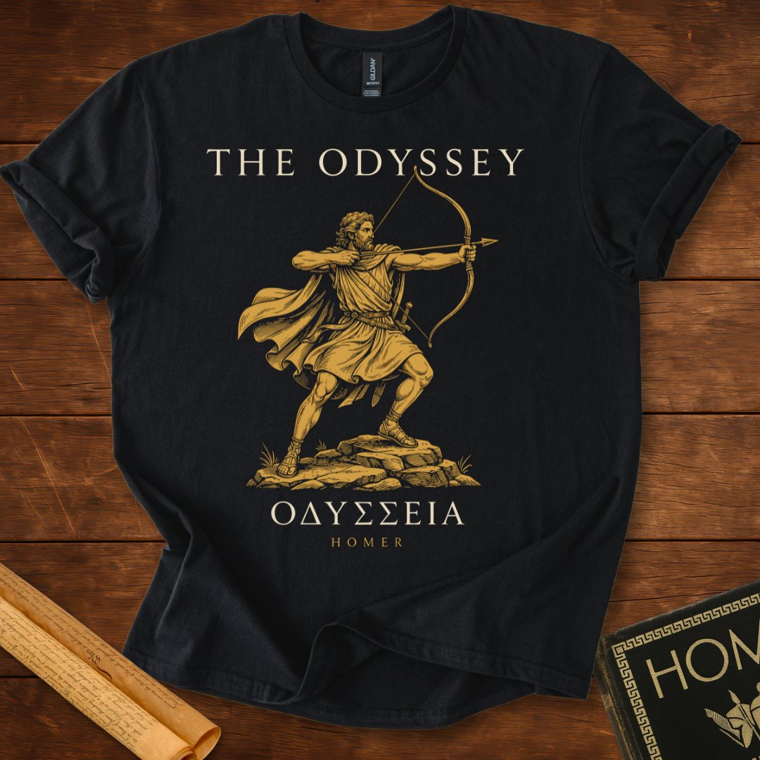 The Odyssey : Odysseus Drawing the Bow | Greek Classic Homer T-Shirt