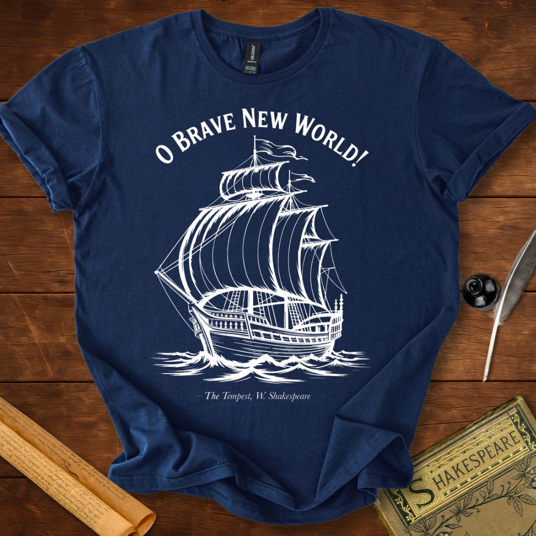 Brave New World Ship Shakespeare T-Shirt
