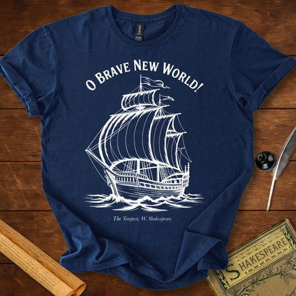 Brave New World Ship Shakespeare T-Shirt