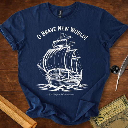 Brave New World Ship Shakespeare T-Shirt