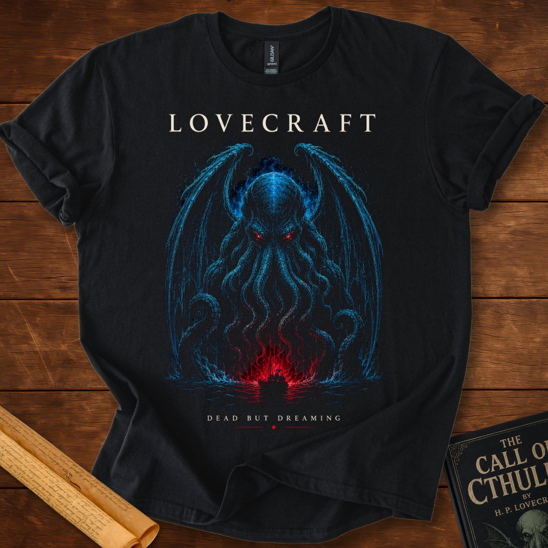 Dead But Dreaming | H. P. Lovecraft T-Shirt Black