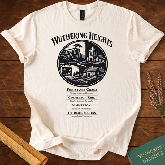 Wuthering Heights Locations – Gothic Yorkshire Literary T-Shirt