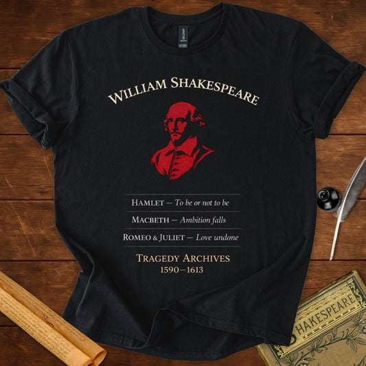William Shakespeare - Tragedy Archives T-Shirt