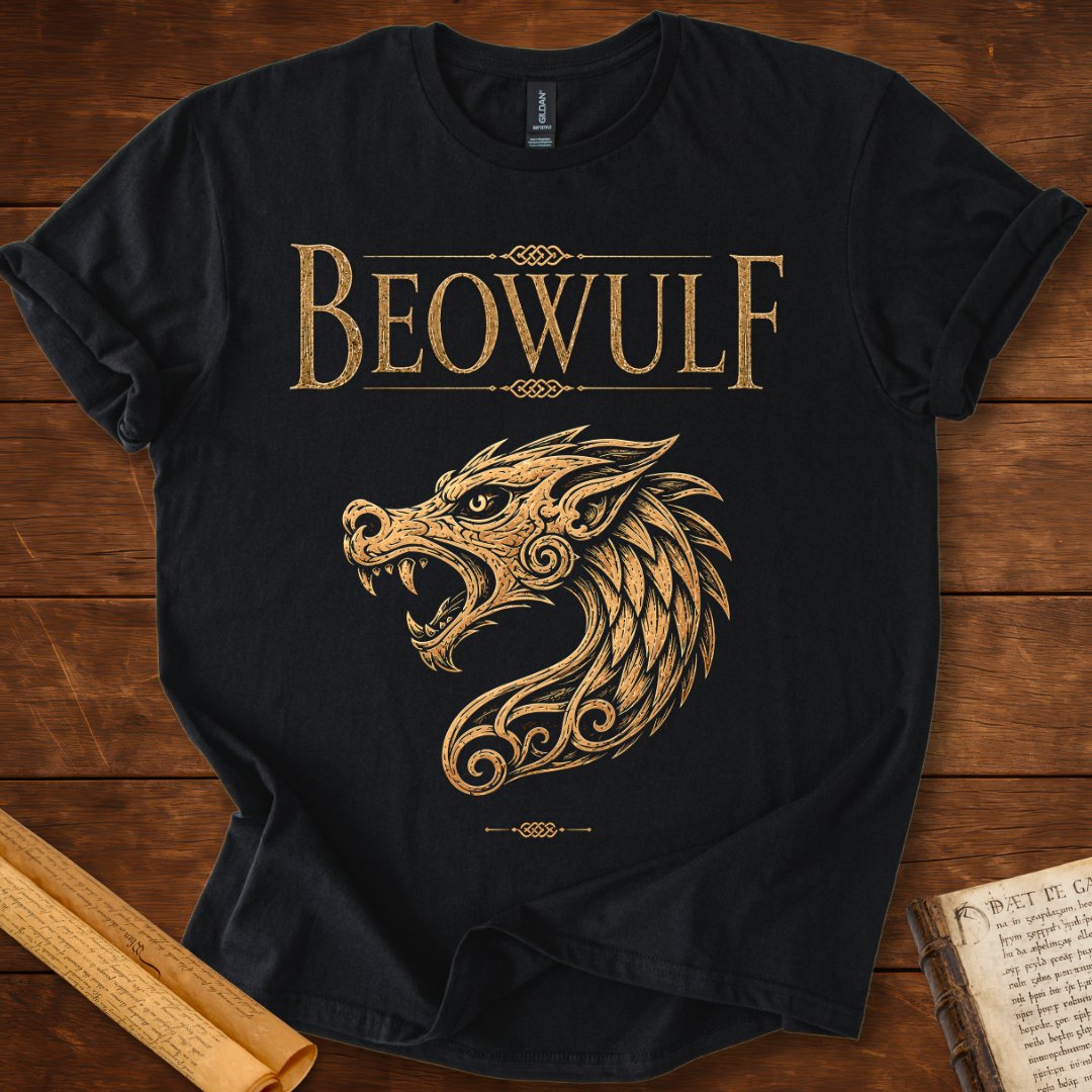 Beowulf Dragon | Anglo-Saxon Literary T-Shirt