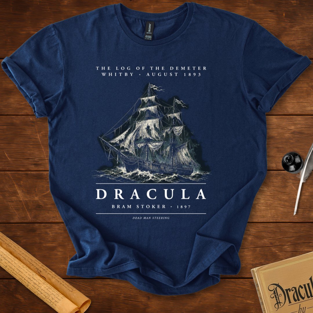 The Log of the Demeter — Dracula Ghost Ship T-Shirt Navy