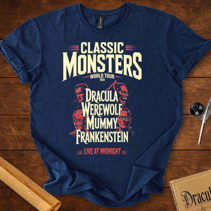 Classic Monsters World Tour T-Shirt Navy