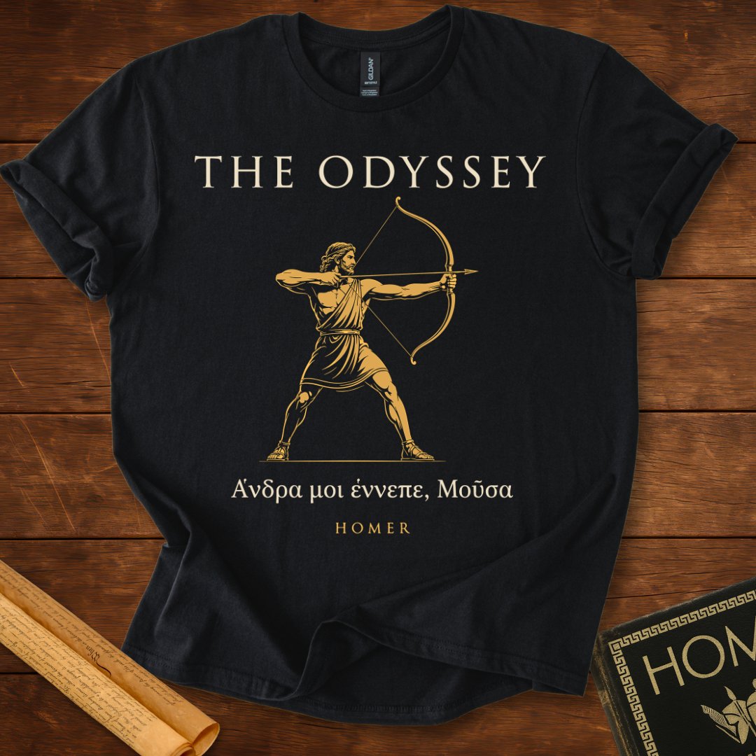The Odyssey – Archer (Minimal Hero Pose)  Greek Classic Homer T-Shirt