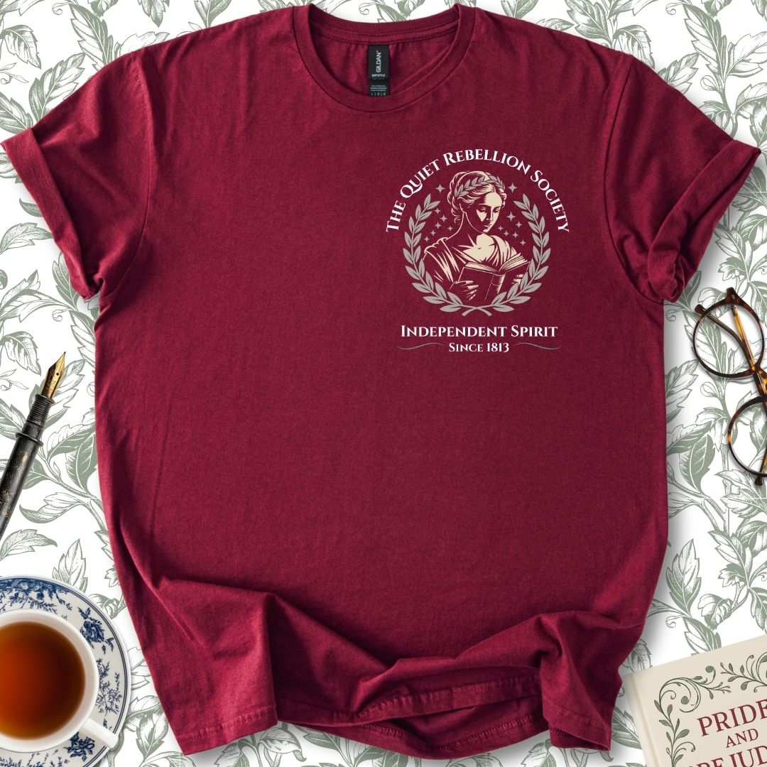 The Quiet Rebellion Society Insignia Jane Austen T-shirt