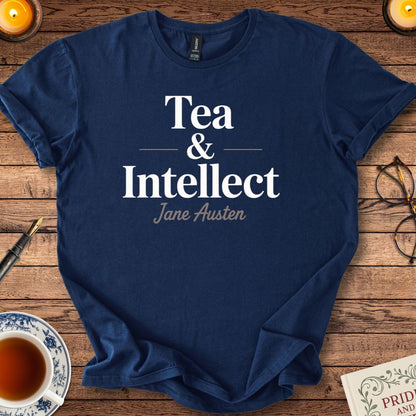 Tea and Intellect Jane Austen T-Shirt Navy