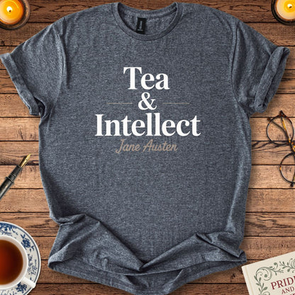 Tea and Intellect Jane Austen T-Shirt Dark Heather