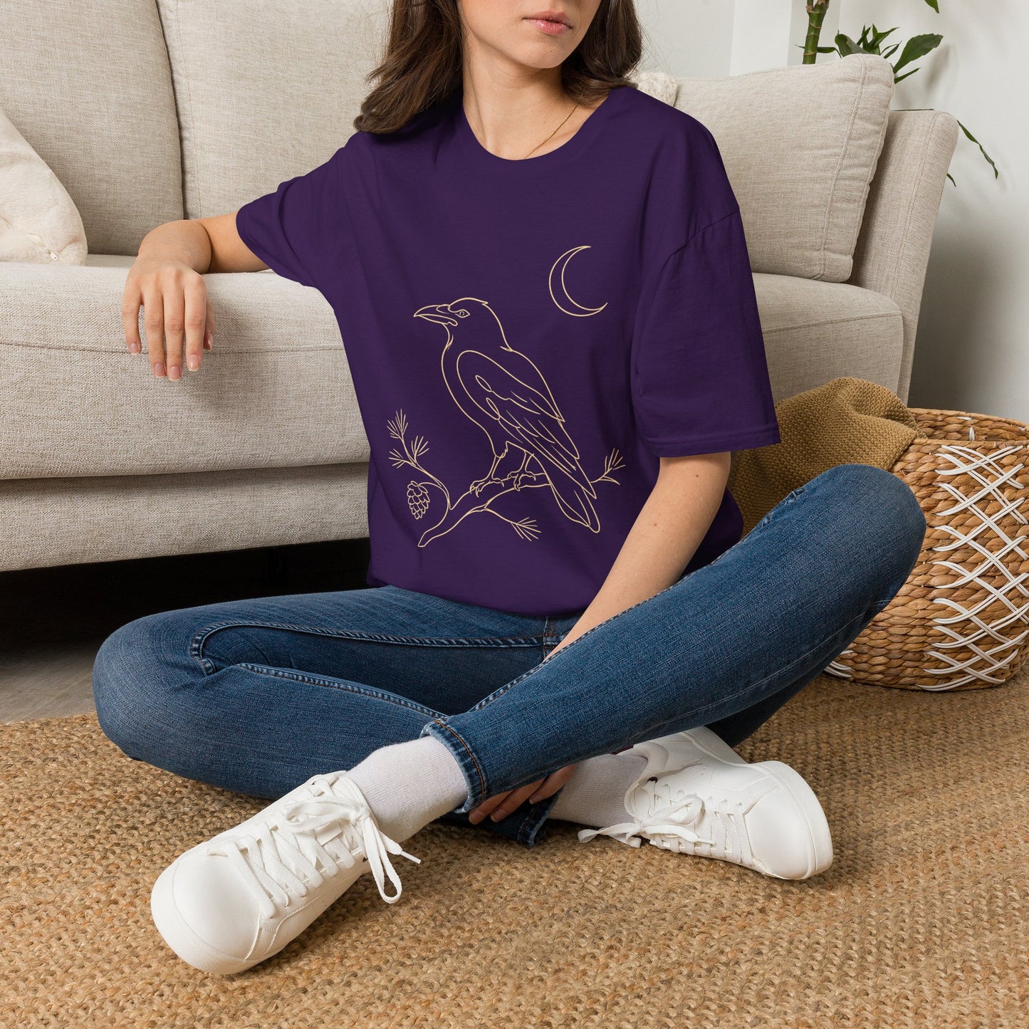 Nevermore Moonlit Raven – Edgar Allan Poe T-Shirt