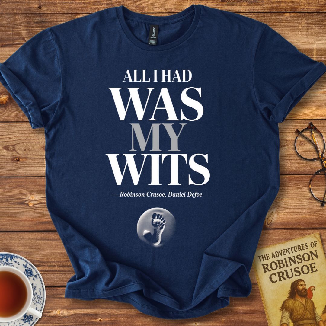 All I Had Was My Wits Robinson Crusoe T-Shirt Navy