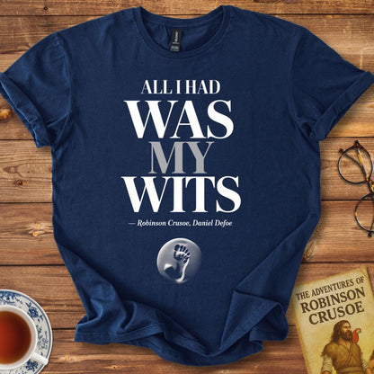 All I Had Was My Wits Robinson Crusoe T-Shirt Navy
