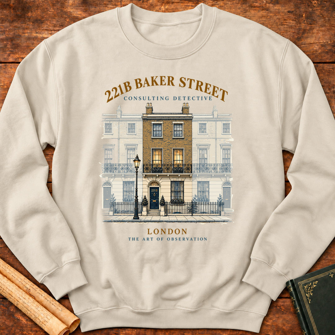 221B Baker Street – Consulting Detective Sherlock Holmes Sweatshirt - Sand