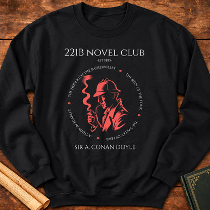  221B Novel Club Sherlock Holmes (Noire Edition) Sweatshirt - Black