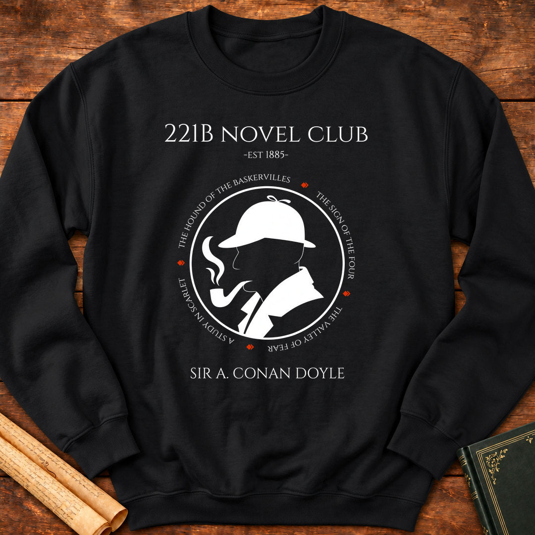 221B Novel Club Sherlock Holmes Sweatshirt - Black