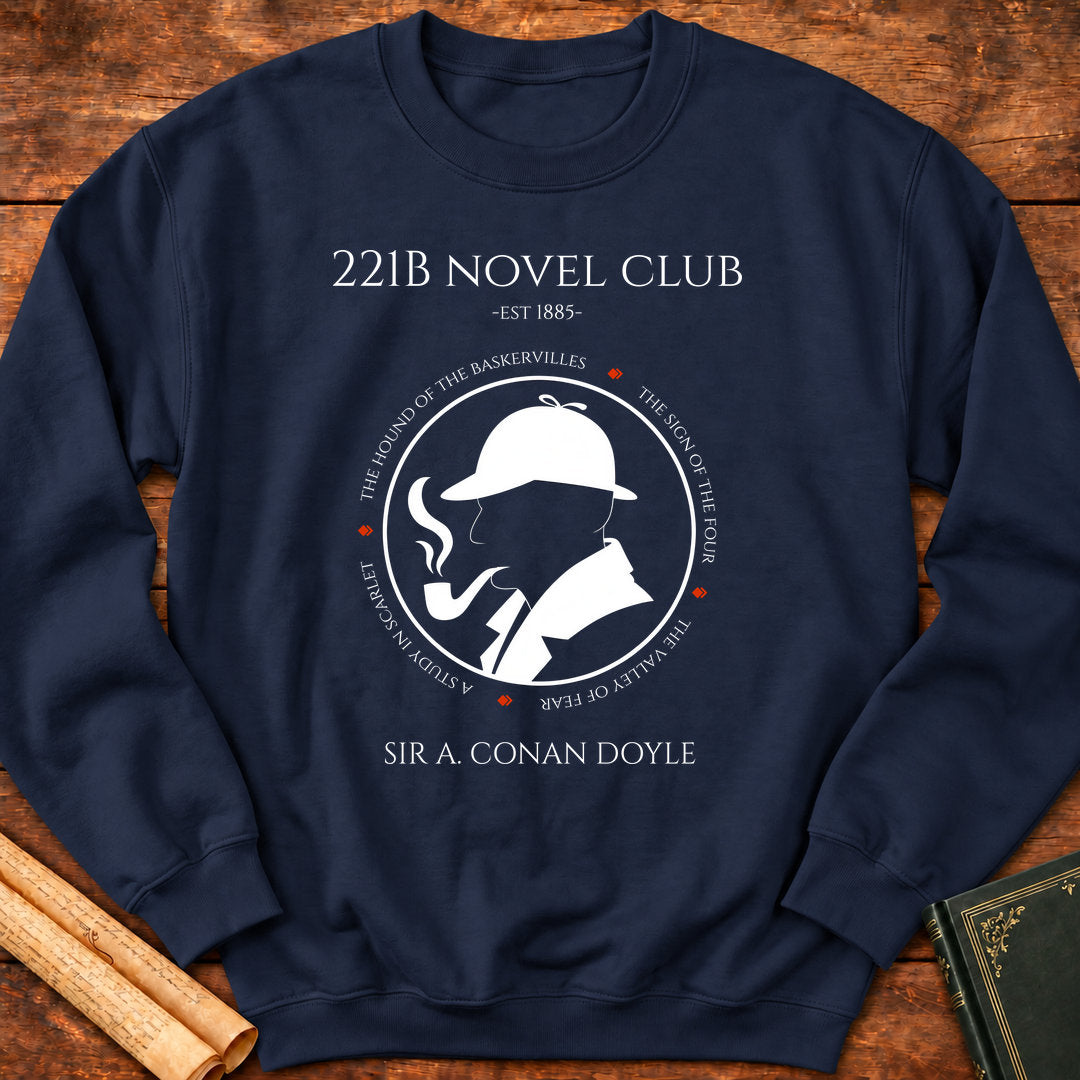 221B Novel Club Sherlock Holmes Sweatshirt - Navy