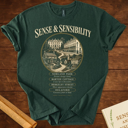 Sense and Sensibility Literary Locations T-Shirt