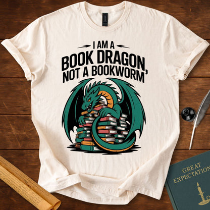 Book Dragon – Not a Bookworm Literary T-Shirt