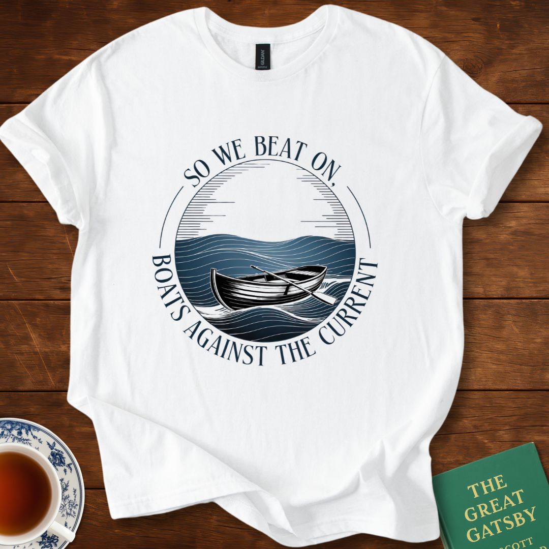 So We Beat On, Boats Against the Current T-Shirt White