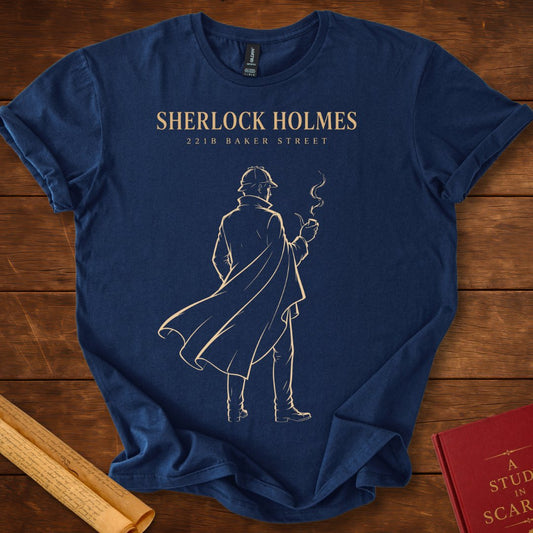 Sherlock Holmes 221B Baker Street Silhouette T-Shirt