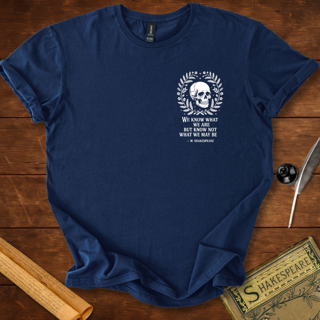 We Know What We Are Insignia Shakespeare T-Shirt