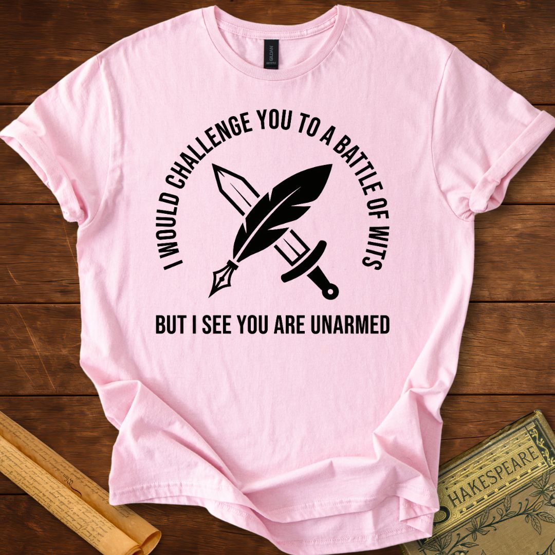 Battle of Wits Shakespeare Literary Wit T-Shirt