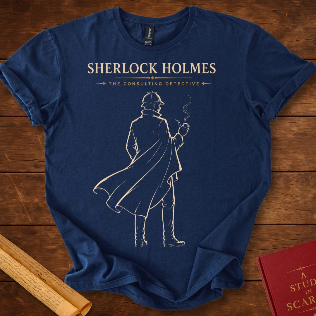 Sherlock Holmes – The Consulting Detective (Silhouette Series) T-Shirt Navy