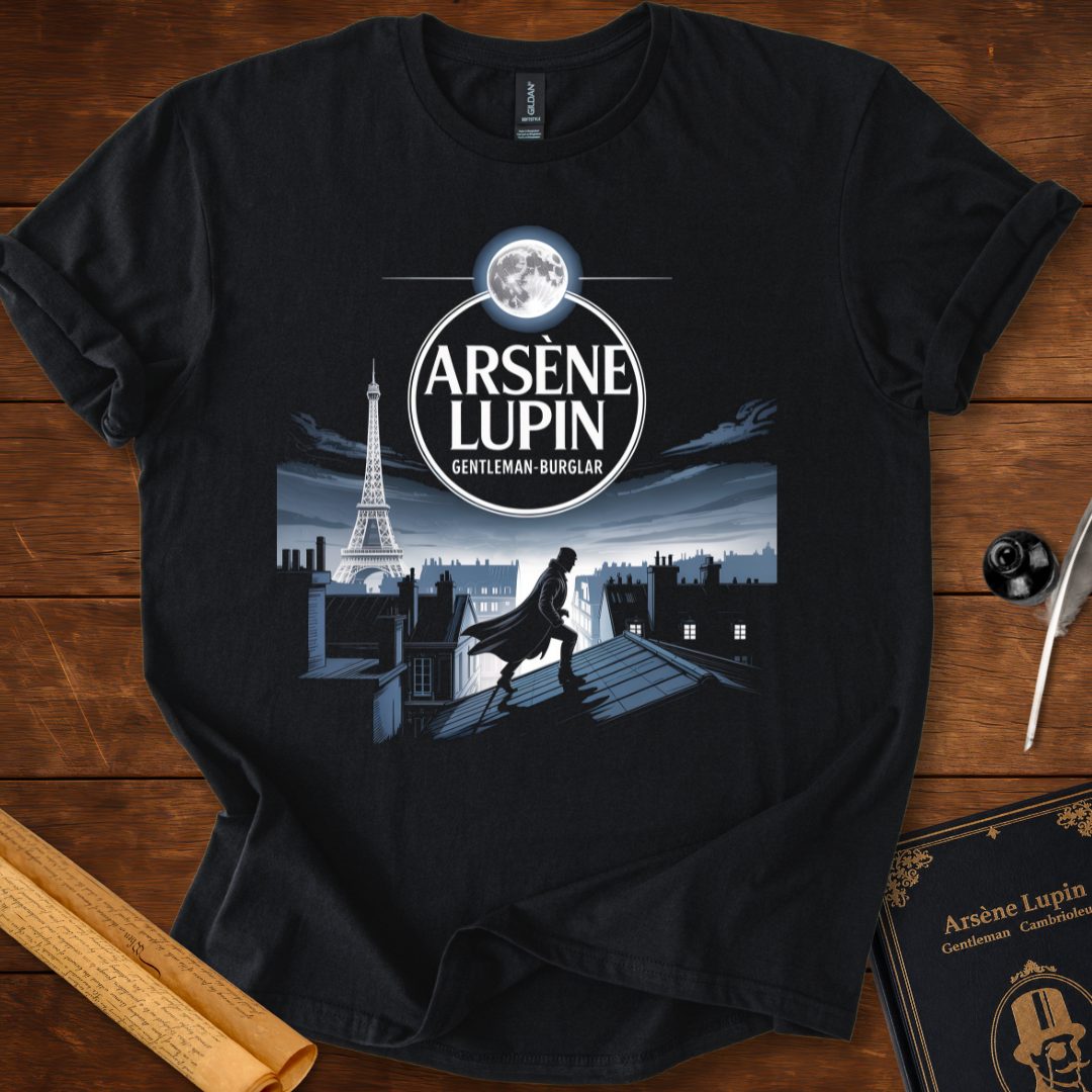 Arsène Lupin Gentleman Burglar Paris T-Shirt Black