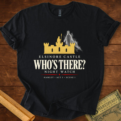 Who’s There? — Hamlet Elsinore Castle T-Shirt Black