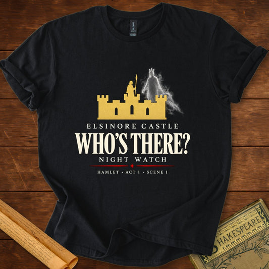 Who’s There? — Hamlet Elsinore Castle T-Shirt Black